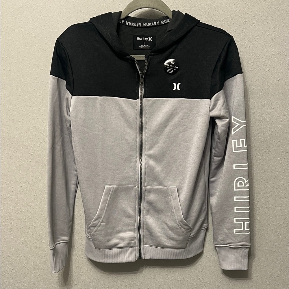 Hurley Two-Tone Black and Gray Hoodie
